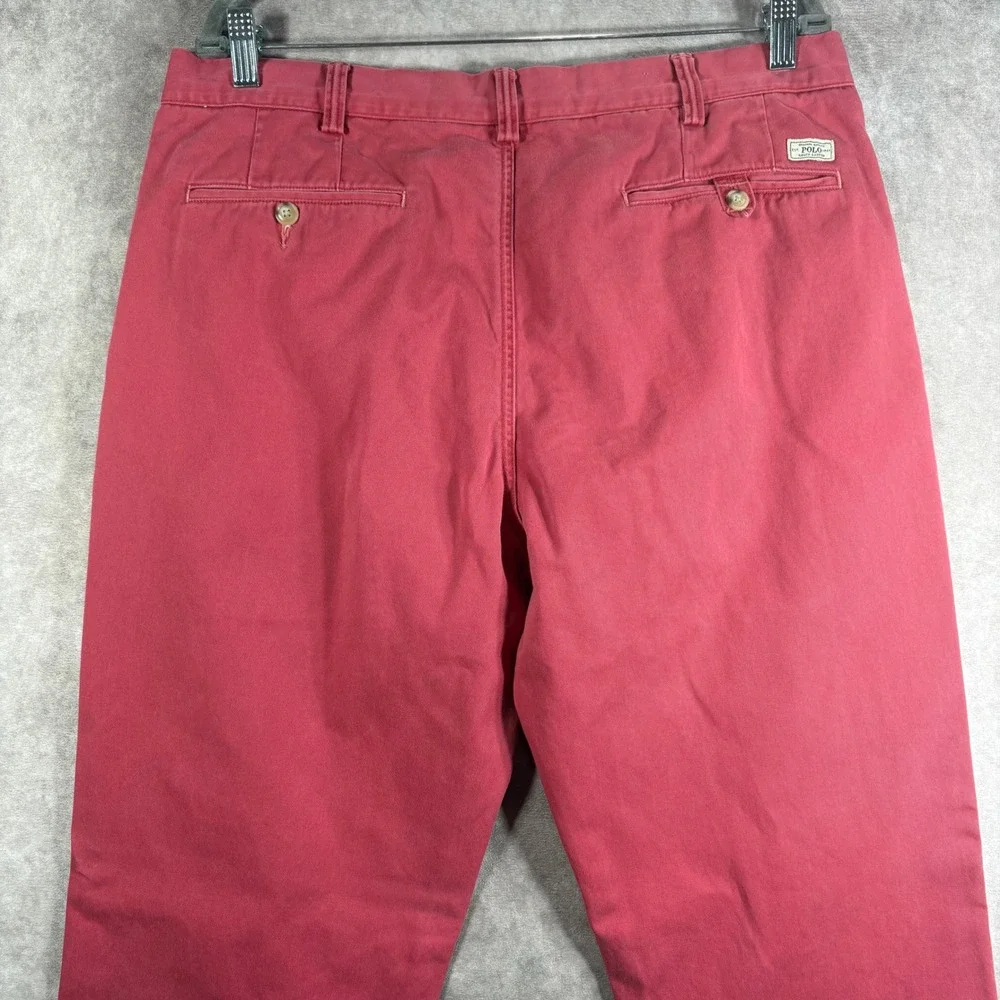 Polo Ralph Lauren Pants Mens 36x30‎ Pink Bedford Chino Classic Fit Cotton Twill